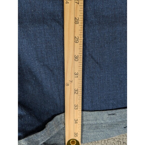 ModCloth Women's Dark Wash Denim Overall Shorts Adjustable Straps 2X Casual - Picture 3 of 8